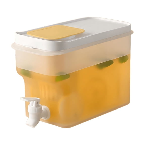 Large Capacity Water Dispenser with Faucet for Refrigerator, 0.9 Gallon Beverage Pitcher with Filter for Lemonade Iced Tea Cold Brew, BPA-Free Plastic Drink Container for Home Kitchen Party Use