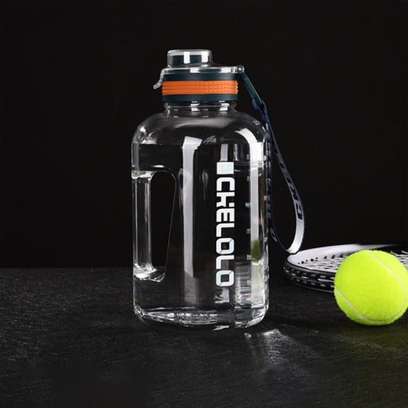 Large Capacity Water Jug, 1600ml Plastic Sports Bottle Big Belly Cup Portable Outdoor Tote Rope, Leak Proof Tea Infuser