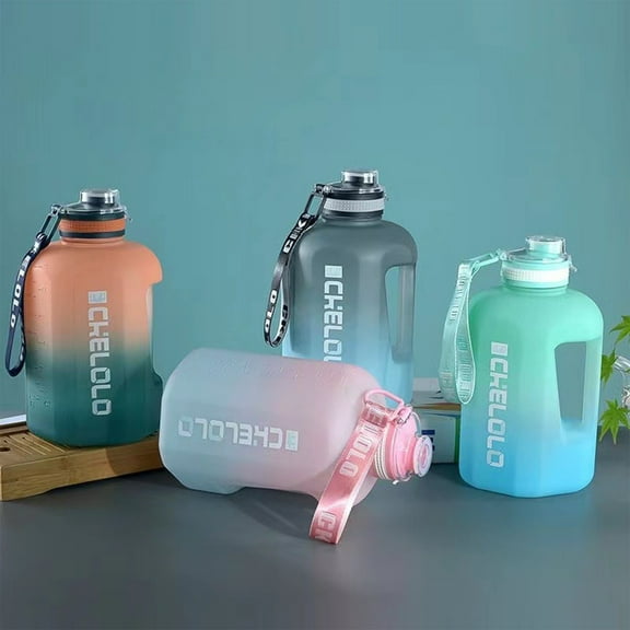 Large Capacity Water Jug under $5! CQCYD Sports Water Bottle Portable Outdoor Tote Rope Big Belly Cup Leak Proof Durable Plastic for Travel Gym Hiking Camping