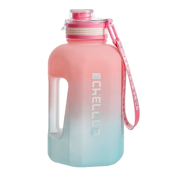 Large Capacity Water Jug, Portable Sports Water Bottle, 2200ML Outdoor Plastic Water Container with Tea Infuser, Frosted Non-Slip Durable Design, Tote Rope Handle