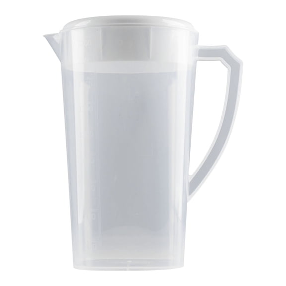 Large Capacity Water Pitcher Jug, Plastic Straining Pitcher with Lid Handle, Multi-size Heat Household Water Jugs, Clear Sturdy Pitchers for Cold Water, Ice, Tea, Juice, Soy Milk, Beer,43.9OZ