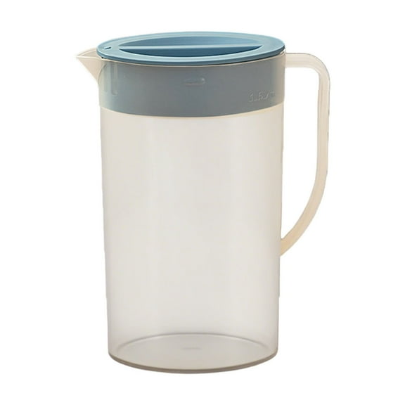 Large Capacity Water Pitcher Plastic Straining Gallon Pitcher with Lid and Handle for Cold Water Ice Tea Juice Beer 1500ml/51oz