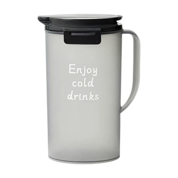 Large Capacity Water Pitcher Set,2L Refrigerator Juice Beverage Dispenser Bottle,Leakproof One Hand Press Lid Jug,BPA Free Plastic Drink Container,Home Kitchen Cold Storage Water Server
