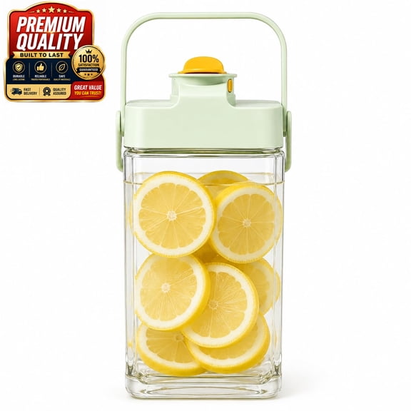 Large Capacity Water Pitcher with Spigot, 3.5L/1 Gallon, BPA Free, Leakproof Lid, Portable with Handle, for Home, Parties, Outdoors, Camping, Fridge, Sports, Hiking, Picnic, Beach
