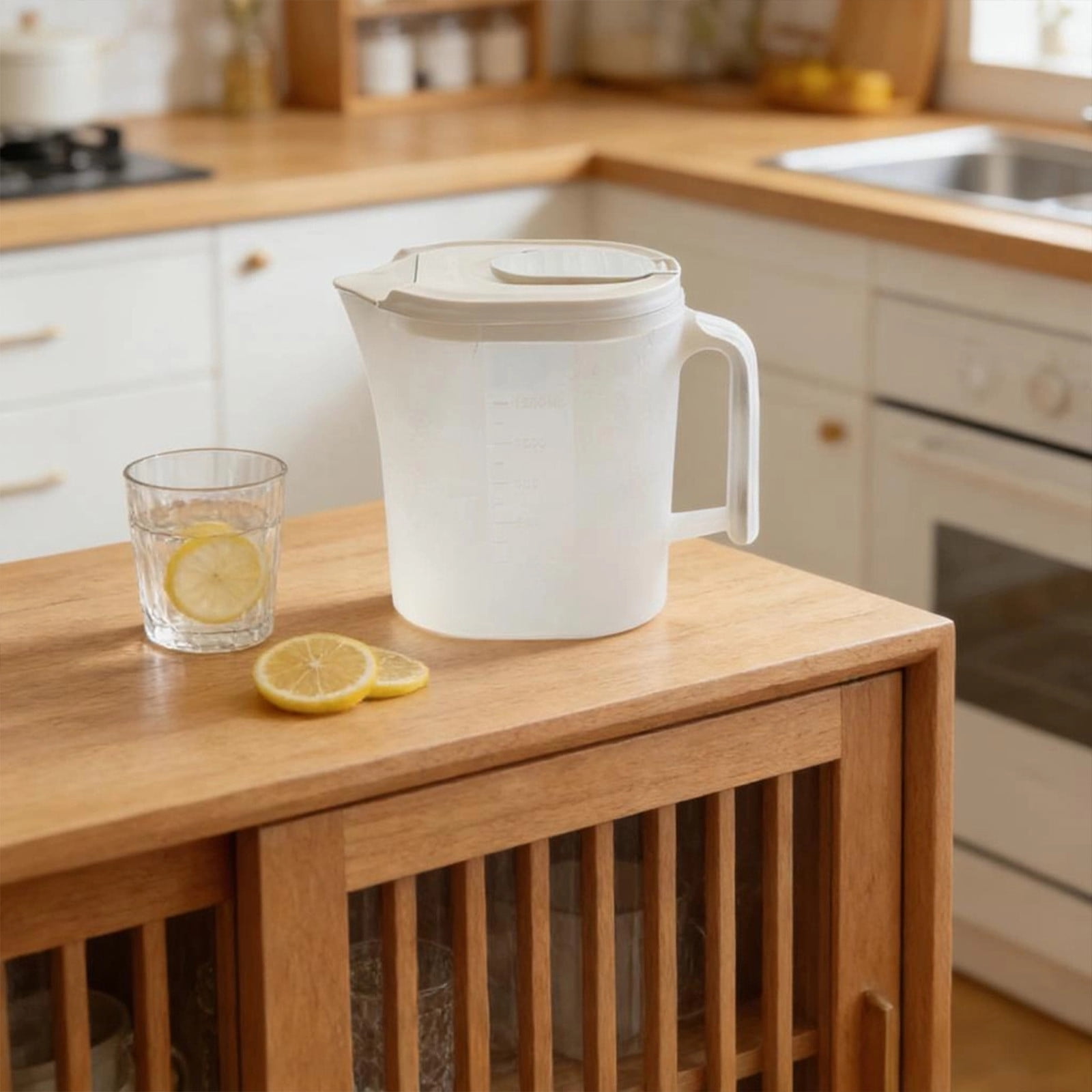 Large Capacity Water Pitcher with Lid, BPA-Free Fridge Water Jug with ...