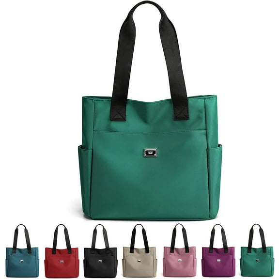 Large Capacity Water Repellent Multi Pocket Nylon Shoulder Bag, Waterproof Tote Bags for Women, Large Handbags Purses for Work Travel, Fashion Women Tote Shoulder Bag