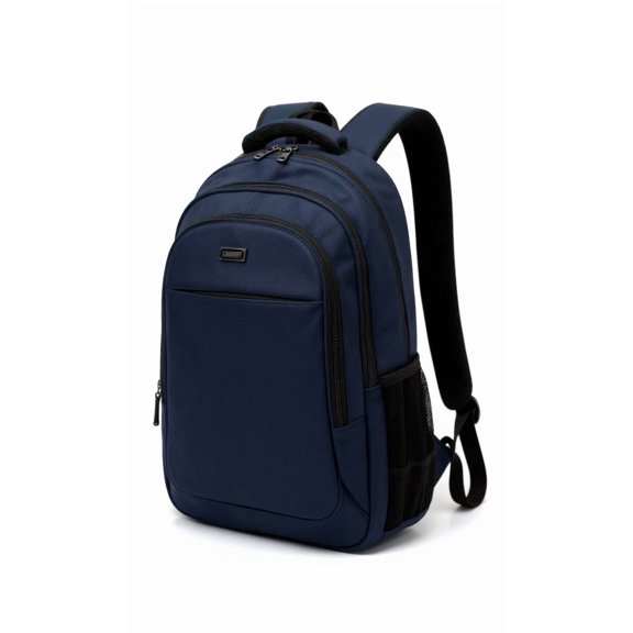 Large Capacity Water-Resistant Travel Laptop Backpack with Multi-Compartment Design, Black, Gray, and Navy Blue, 52×36×16 cm