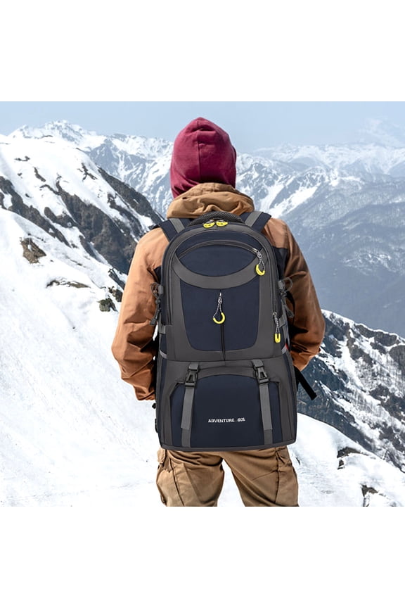 Large Capacity Waterproof Hiking Backpack - Lightweight Outdoor Travel Backpack for Men & Women - Durable Breathable Shoulder Straps, No Internal Frame - Ideal for Camping, Trekking, Mountaineering