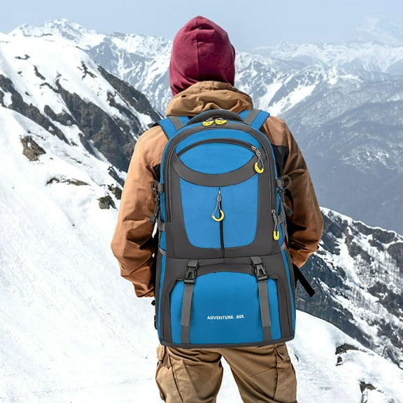 Large Capacity Waterproof Hiking Backpack - Lightweight Outdoor Travel Backpack for Men & Women - Durable Breathable Shoulder Straps, No Internal Frame - Ideal for Camping, Trekking, Mountaineering