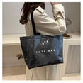 thumbnail image 1 of Large-Capacity Waterproof Jelly Tote Bag with Sturdy Handles – Versatile Shoulder Handbag for Beach, Travel, Everyday Use, Easy-Clean Design, 1 of 9