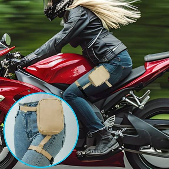 Large Capacity Waterproof PU Leather Leg Bag, Multi-Pocket Adjustable Strap, Outdoor Sports Cycling Portable Waist Thigh Pouch 20x13x5cm Black Red White Gold