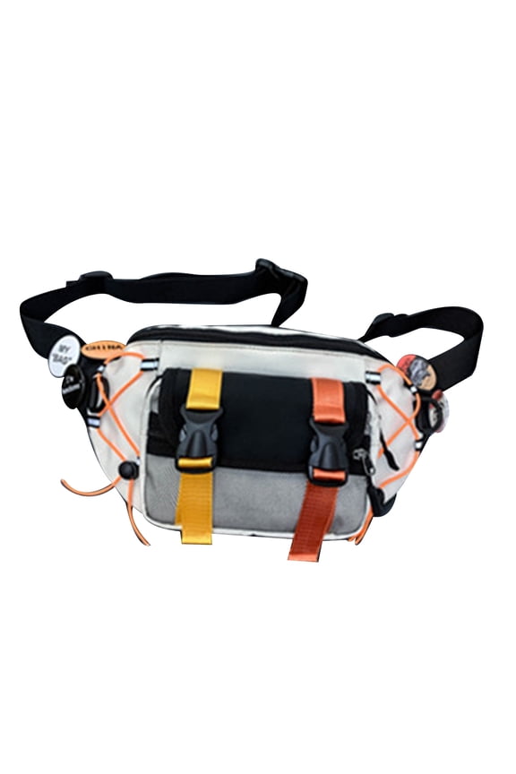 Large Capacity Waterproof Sling Backpack for Men - Adjustable Strap, Chest & Shoulder Support, Includes White Badge