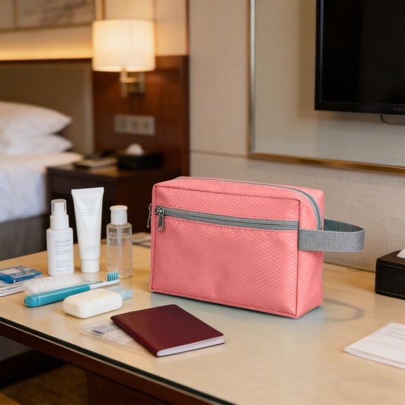 Large Capacity Waterproof Toiletry Bag Portable Makeup Storage Organizer Travel Cosmetic Case With Zipper Multifunction Pouch For Bathroom Gym Business Trip Daily Use Essentials