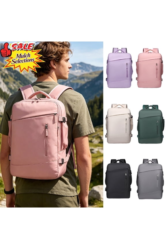 Large Capacity Waterproof Travel Backpack with Dry Wet Separation,Shockproof Padded Laptop Compartment Multifunctional Daypack,Air Cushion Strap Luggage Bag for Men Women Commute Outdoor Camping