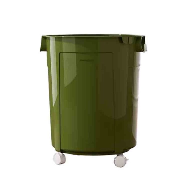 Large Capacity Wheeled Kitchen Garbage Bin Household Uncovered Storage Bin Movable