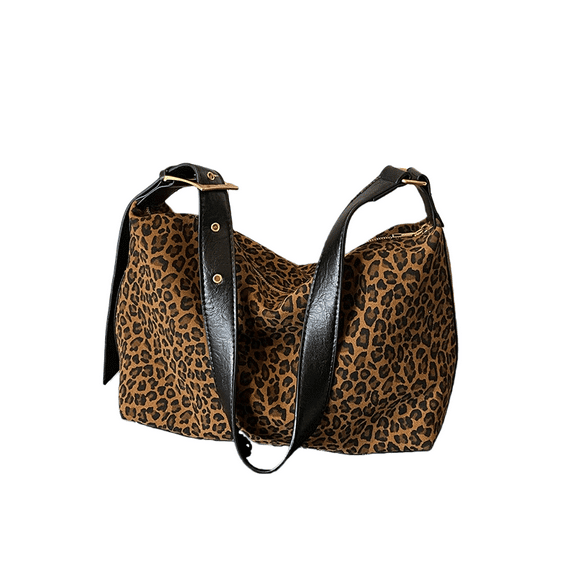 Large Capacity Women's Autumn and Winter New Fashion Leopard Print Handheld Tote Bag