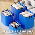 thumbnail image 1 of Large Capacity Woven Storage Bag | Waterproof, Humidity-Proof Quilt & Clothing Organizer | Durable Handheld Portable Luggage Tote for Moving, Travel & Home | Heavy-Duty, Reusable, Hard Wearing, 1 of 2