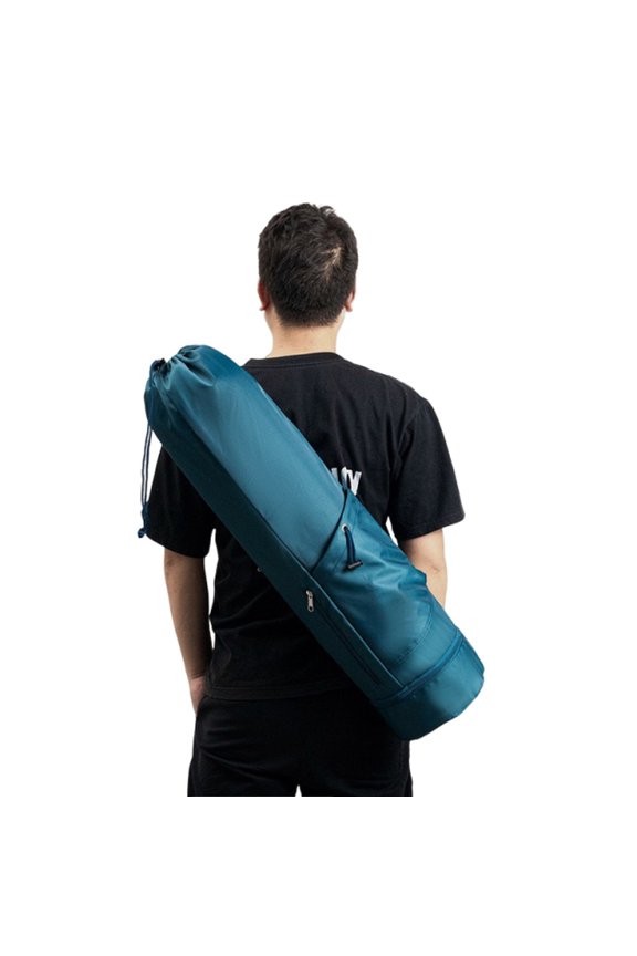 Large Capacity Yoga Mat Bag, High Quality Cotton Material, Sports Yoga Mat Storage With Dedicated Water Bottle Pocket Bottom Wet Bag, Adjustable Shoulder Strap For