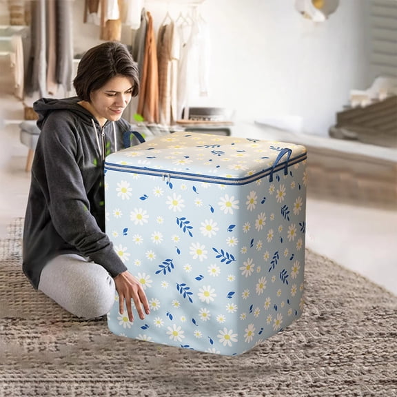 Large Capacity Zipper Organizer Foldable Storage Bag Moving Bag Household Goods Clothing Underwear Socks Toy Storage Organizer