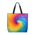 thumbnail image 1 of Large-Capacity Zipper Single-Shoulder Convenience Bag 15.7×19.6 Inches, Wear-Resistant And Water-Repellent, Can Be Carried By Hand Or On One Shoulder Darkorchid Tie Dye Background Rainbow Colors (2), 1 of 8