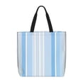 thumbnail image 1 of Large-Capacity Zipper Single-Shoulder Convenience Bag 15.7×19.6 Inches, Wear-Resistant And Water-Repellent, Can Be Carried By Hand Or On One Shoulder Skyblue Stripe_3, 1 of 8