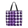 thumbnail image 1 of Large-Capacity Zipper Single-Shoulder Convenience Bag 15.7×19.6 Inches, Wear-Resistant And Water-Repellent, Can Be Carried By Hand Or On One Shoulder Violet Retro Houndstooth_4, 1 of 8