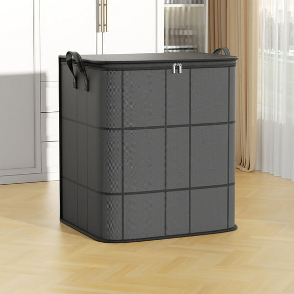 Large Capacity Zippered Non-woven Home Storage Bag, Thickened Multifunctional Quilts and Clothing Organizer, Convenient for Daily Necessities, Travel, and Storage Solutions