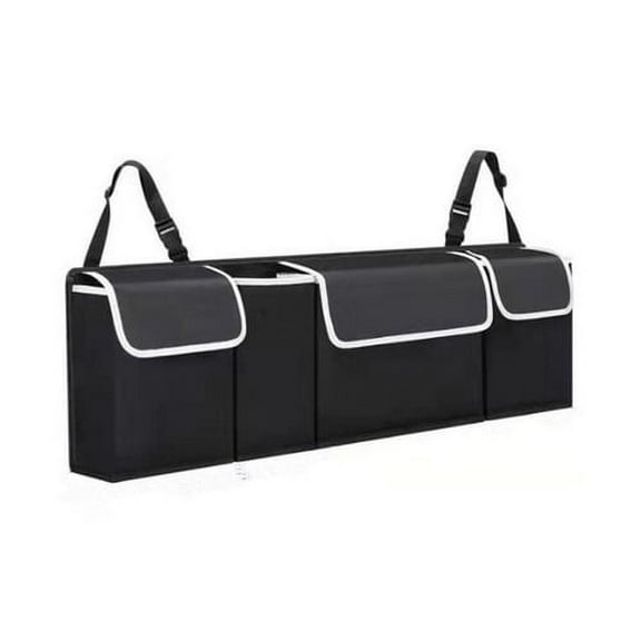 Large Car Organizer for Suv Trunk, Foldable Boot Organiser Car Back Seat Hanging Pouch Storage Bags with Adjustable Straps