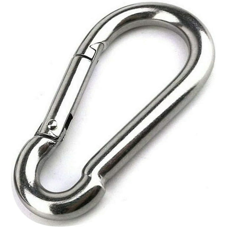 Large Carabiner Clip,5-1/2 Inch Heavy Duty Stainless Steel Spring