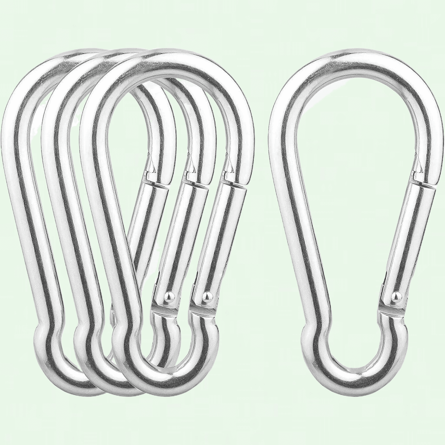 Large Carabiner Clips, 1/2 inch, Heavy Duty Stainless Steel Snap Hook