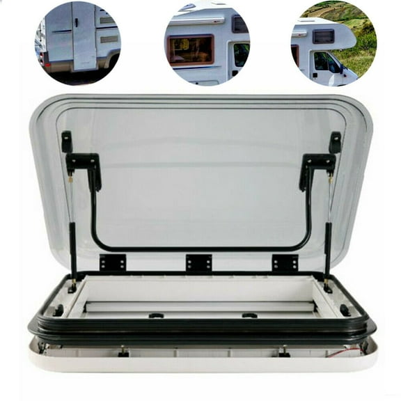 Large Caravan RV Skylight Roof Window Vent Hatch 700x500mm with Anti-insect Net Caravan LED Skylight Roof Window Hatch MG16SLw/ Anti-insect Net RV Roof Skylight 700MM*500M