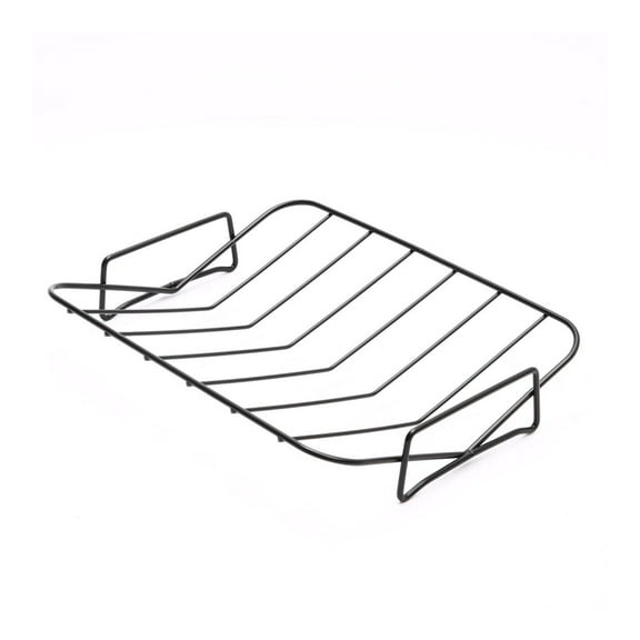 Large Carbon Steel Grill, Ongmies Portable Outdoor Barbecue Grill with Boat Shaped Grilling Net Suitable for Ribs and Chicken, Black