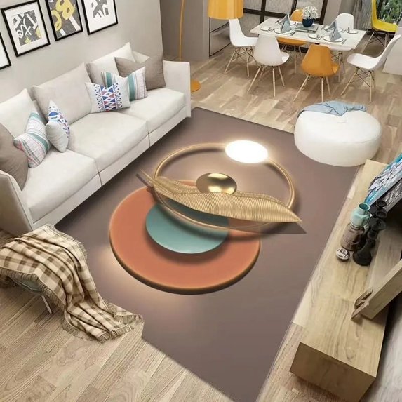Large Carpet 3D Carpet for Living Room Modern Fashion music Instrument Style ration Bedroom Rug Soft and Fluffy Washable Office Floor Mat