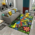 Large Carpet 3D Colorful Oil Painting Butterfly Carpet Entrance Door