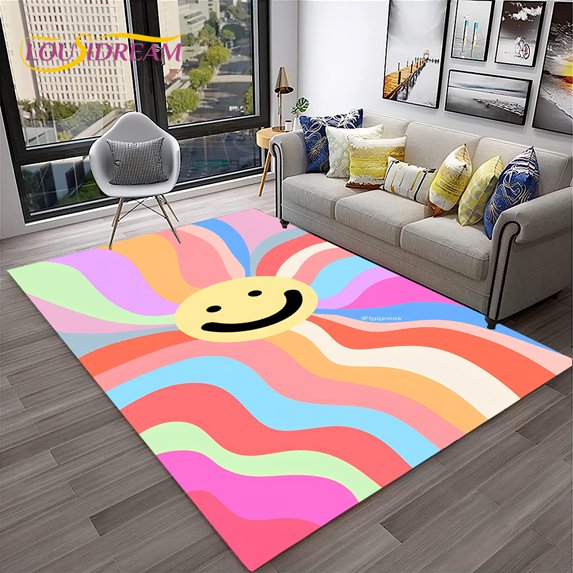 Large Carpet 3D Colour Carpet Rug for Home Living Room Bedroom Sofa Doormat r Area Rug Non-slip Floor Mat