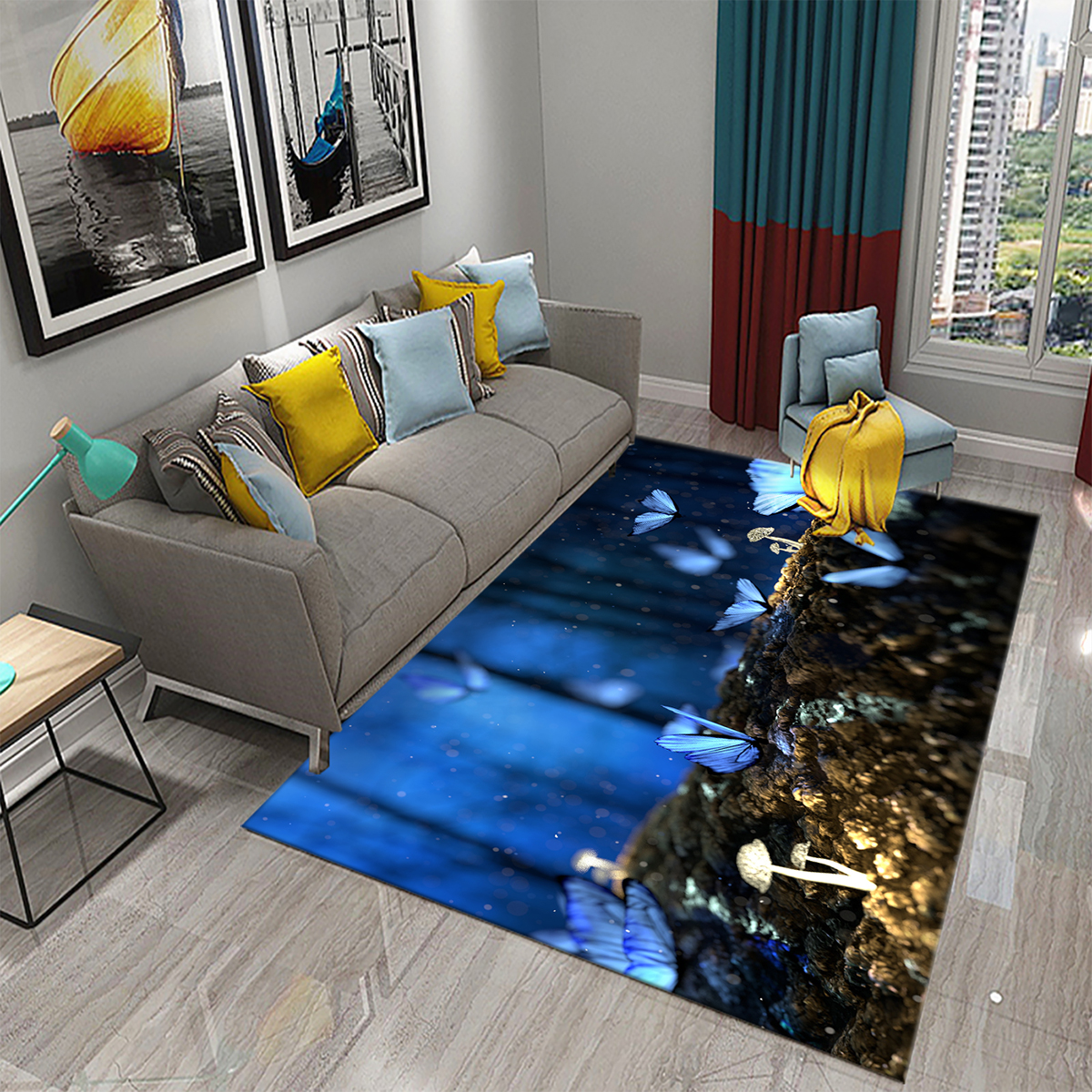 Large Carpet 3D Creative Design Carpet Modern Art Rug Visual Space ...