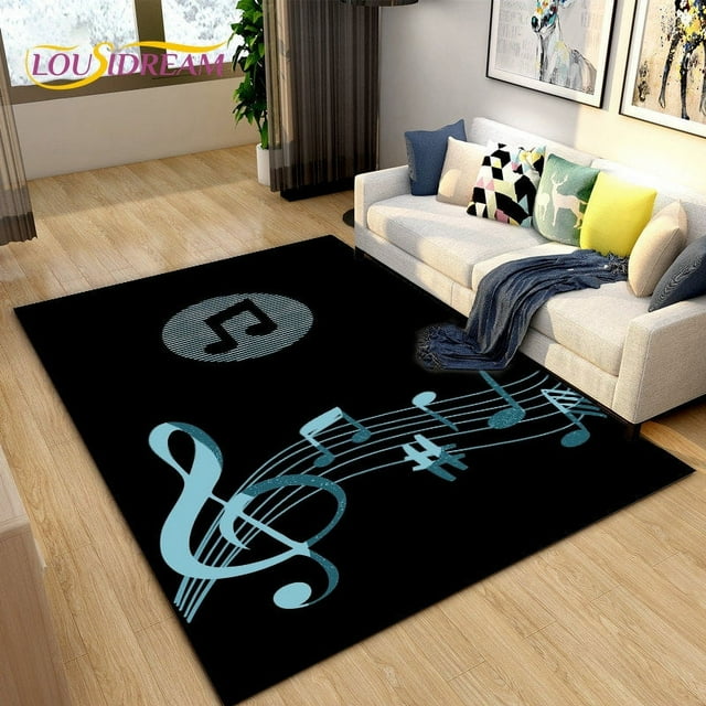 Large Carpet 3D Creative Music Vinyl Record Area Rug Carpet Rug for
