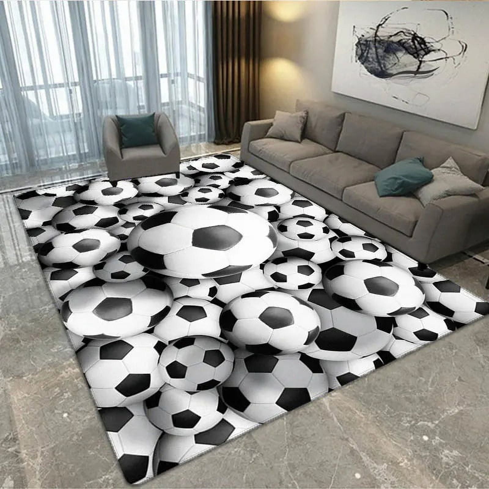Large Carpet 3D Football Football Stadium Printed Carpet Yoga Mat