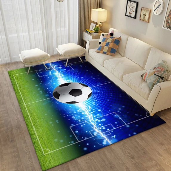 Large Carpet 3D Football Printing Floor Mat Carpets for Living Room Soccer Field Area Rug Bedroom Bathroom Mats Anti-slip Home Mat Rugs