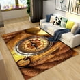 thumbnail image 1 of Large Carpet 3D Retro Compass Map World Map Area Rug Carpet Rug for Living Room Bedroom Sofa ration Kitchen Doormat Non-slip Floor Mat, 1 of 6