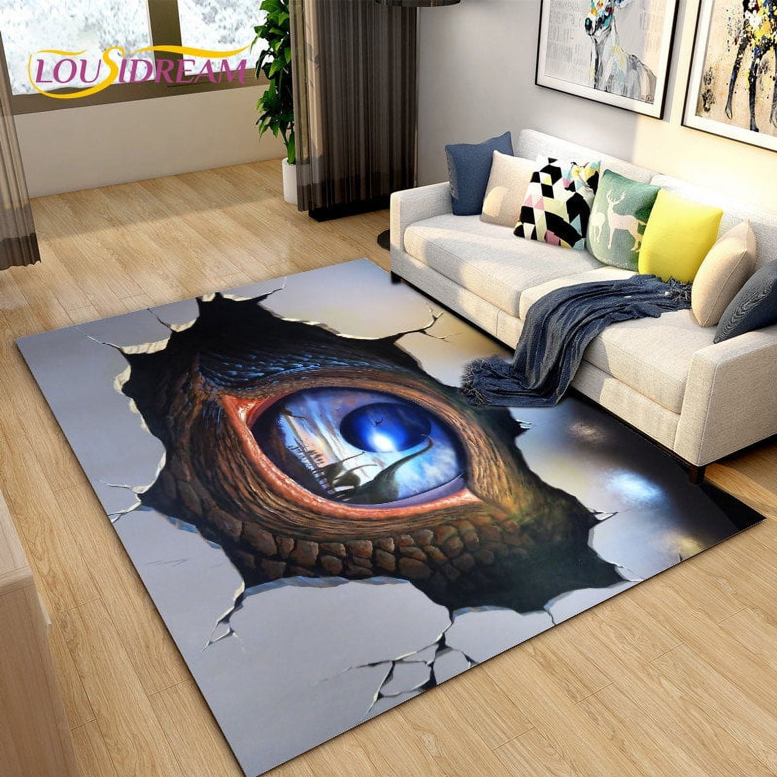 Large Carpet 3D n Vision Area Rug for Living Room Bedroom Sofa Kitchen