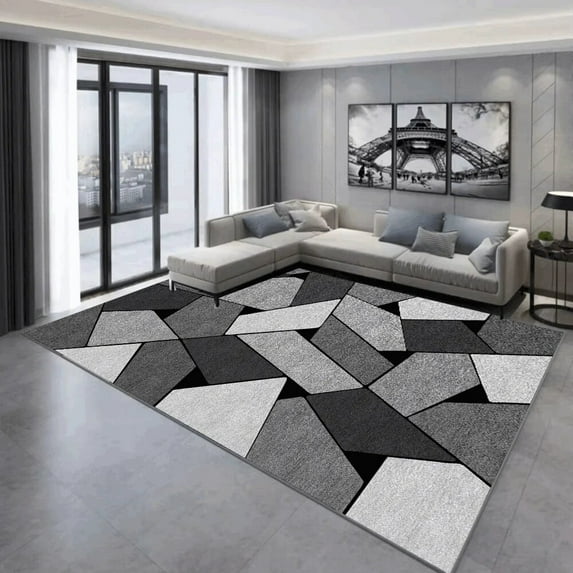 Large Carpet Abstract Geometric Swirls Carpet for Living Room Home r Sofa Table Large Area Rugs Modern Luxury r Non-slip Floor Mat