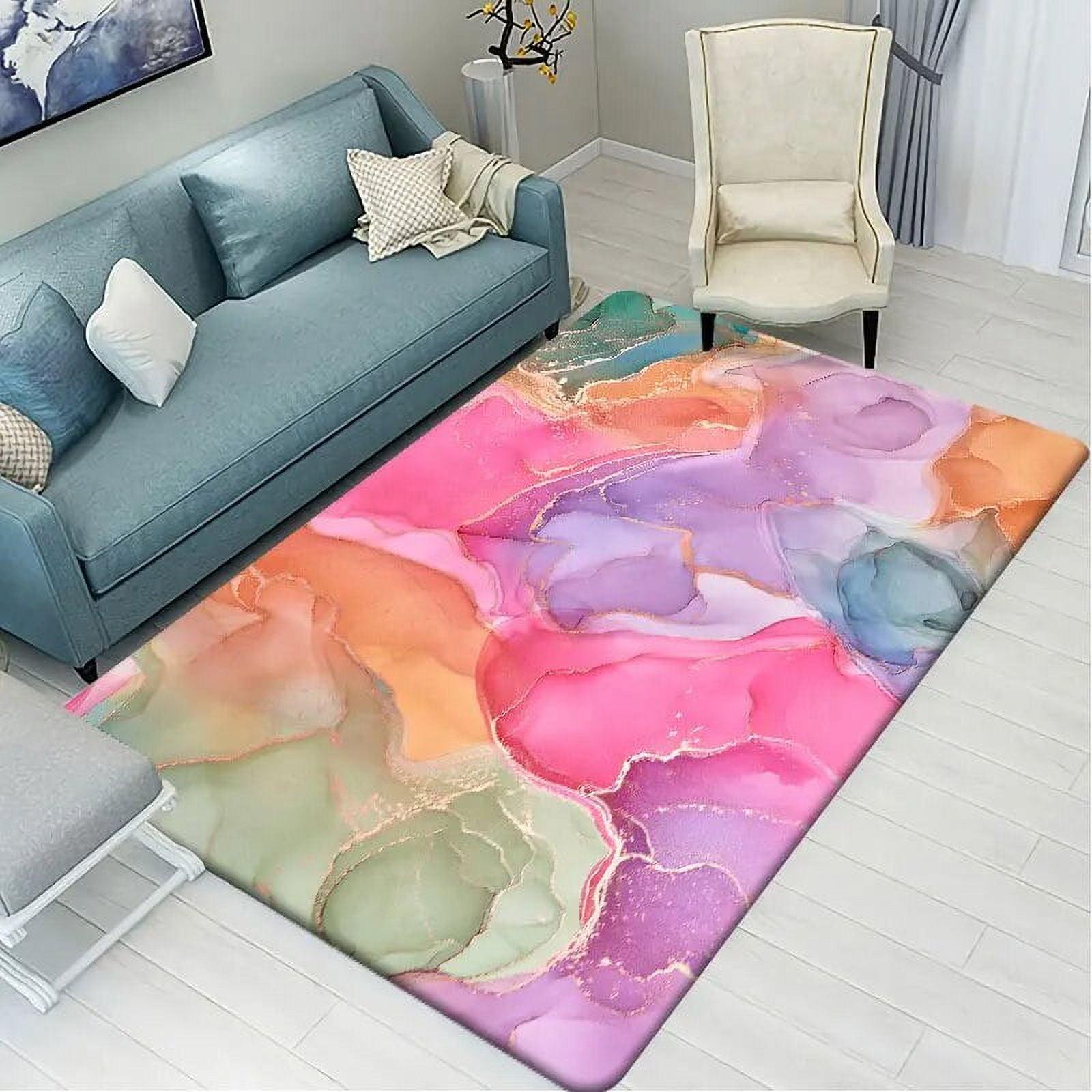 Large Carpet Abstract Watercolor Print Carpet Home Living Room ration