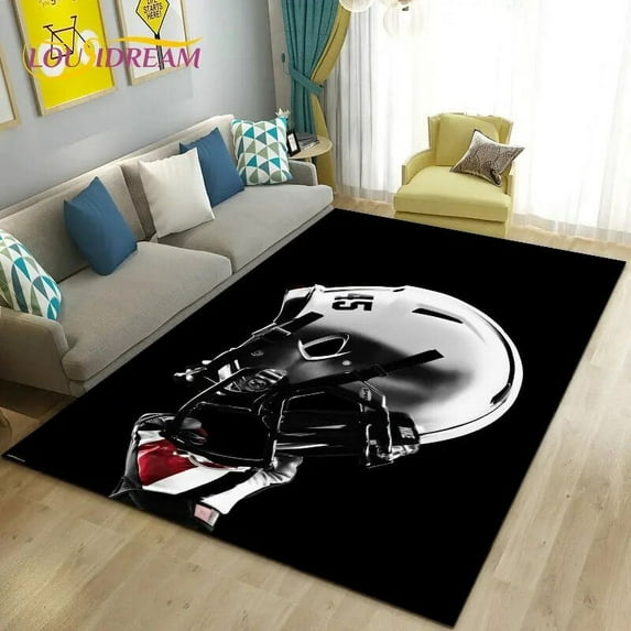 Large Carpet American Football Rugby Area Rug Rug for Living Room Bedroom Sofa Doormat ration Non-slip Floor Mat 3D
