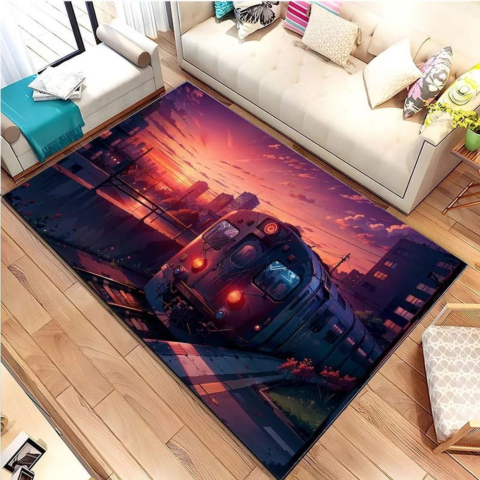 Large Carpet Anime Scenery Printed Floor Mat Carpet 11 Sizes Living