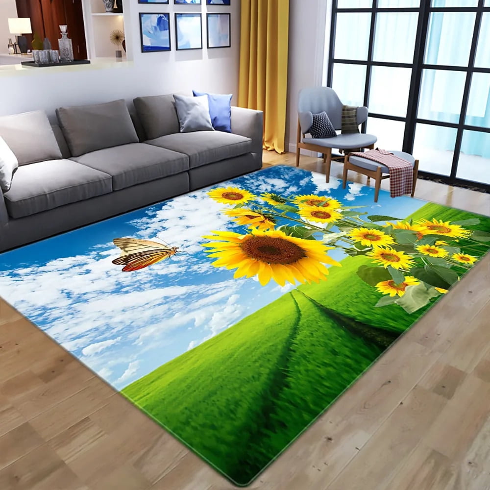 Large Carpet Butterfly Printed Carpet Living Room Bedroom Home r