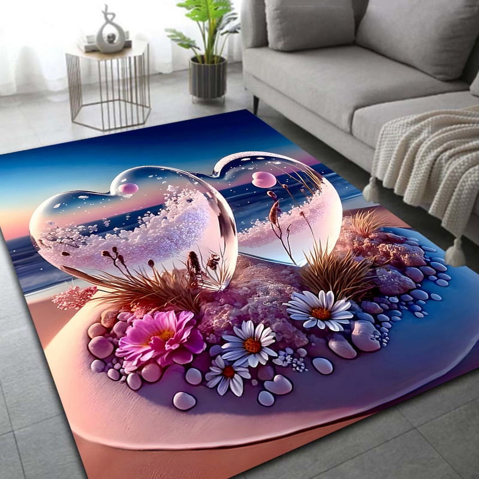 Large Carpet Call Love printing Area Rug Carpet for Living Room Bedroom