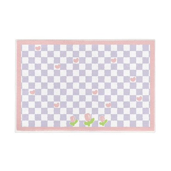 Large Carpet Color Checkerboard Plaid Carpet Moroccan Living Room Bedroom Rug Entry Door Mats Household Bedside Rugs Bay Window Mat