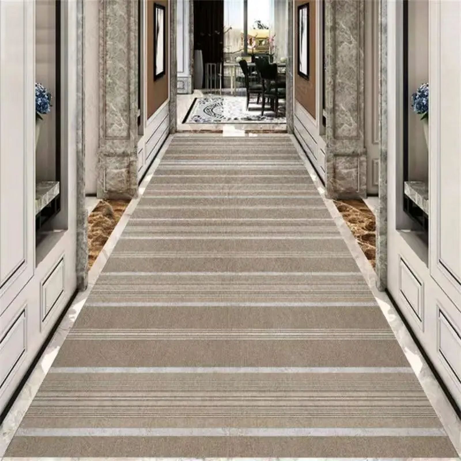 Large Carpet Corridor Floor Track Carpet Gray Line Abstraction Mat for