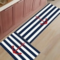 thumbnail image 1 of Large Carpet Dark Blue Stripes Anchor Carpet Kitchen Floor Mat Home Entrance Doormat Anti-slip Bathroom Area Rug Home Floor ration 1PC, 1 of 6